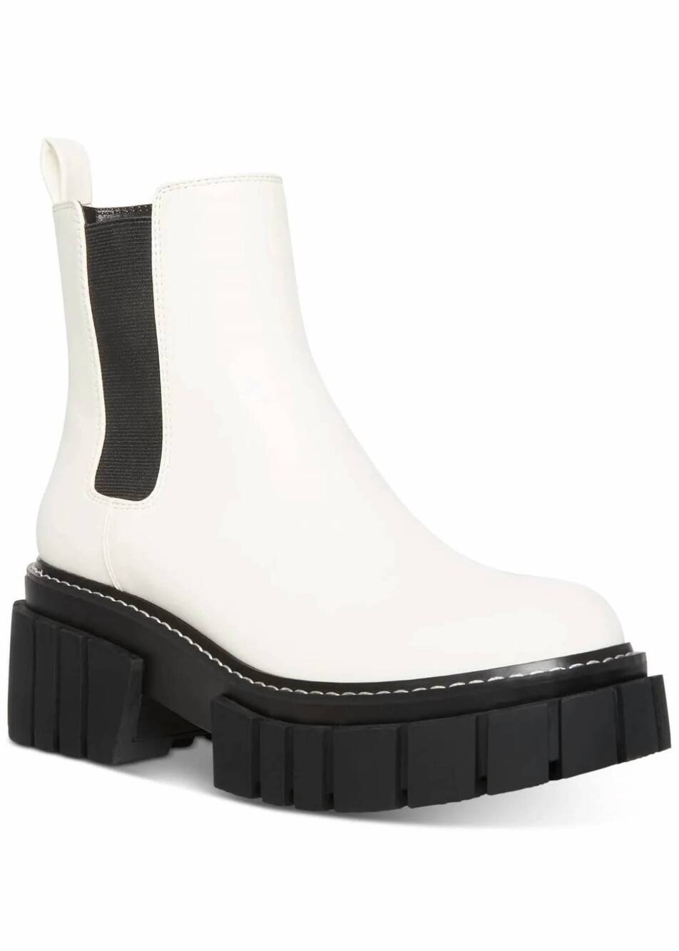 NEW MADDEN GIRL women's lug sole pull on bootie in white
